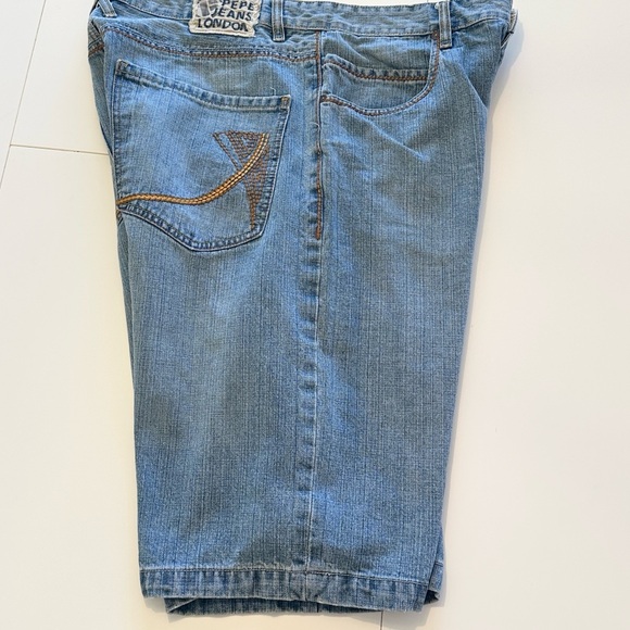 Pepe Streetwear Relaxed Fit Cotton Denim Blue Jean Shorts 38 waist near new - Picture 6 of 14